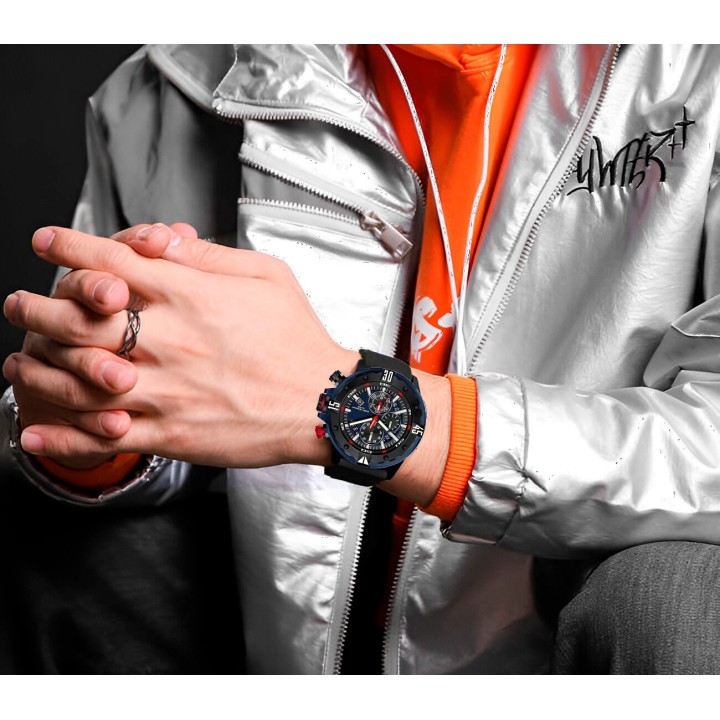 Reloj G-force H3957g Cronografo Funcional Goma + Estuche