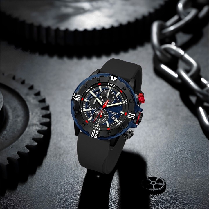 Reloj G-force H3957g Cronografo Funcional Goma + Estuche