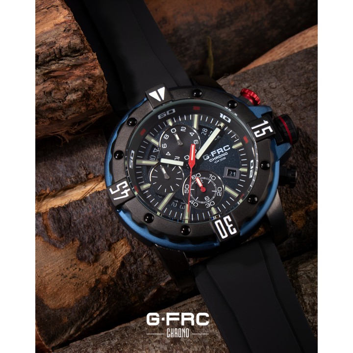 Reloj G-force H3957g Cronografo Funcional Goma + Estuche