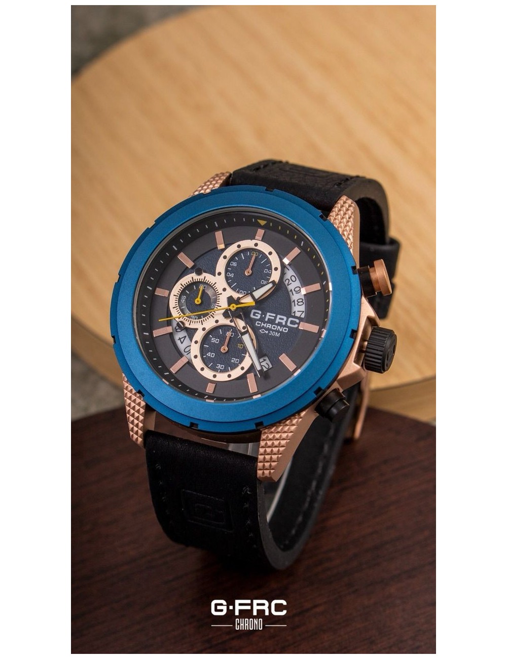 Reloj G-force H3844g Cronografo Funcional Cuero + Estuche