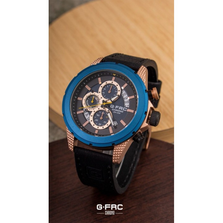 Reloj G-force H3844g Cronografo Funcional Cuero + Estuche