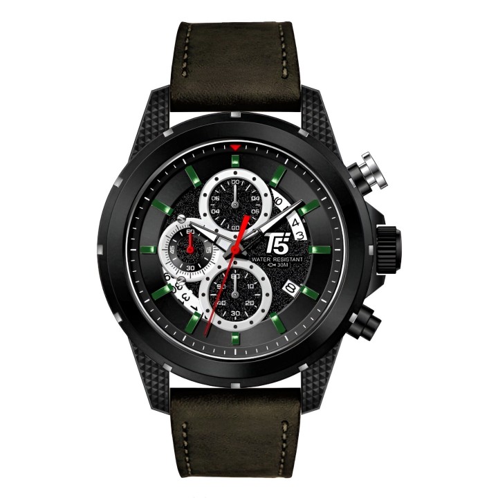 Reloj G-force H3844g Cronografo Funcional Cuero + Estuche