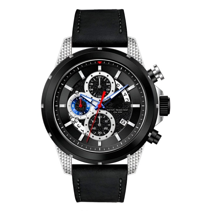 Reloj G-force H3844g Cronografo Funcional Cuero + Estuche