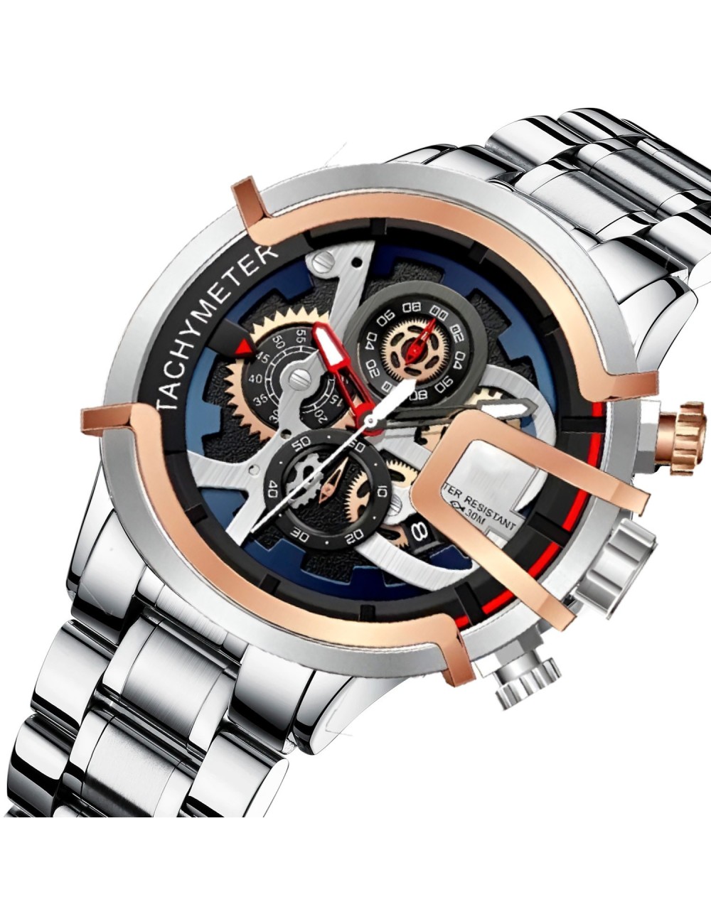 Reloj G-force H3911g Cronografo Funcional Acero + Estuche