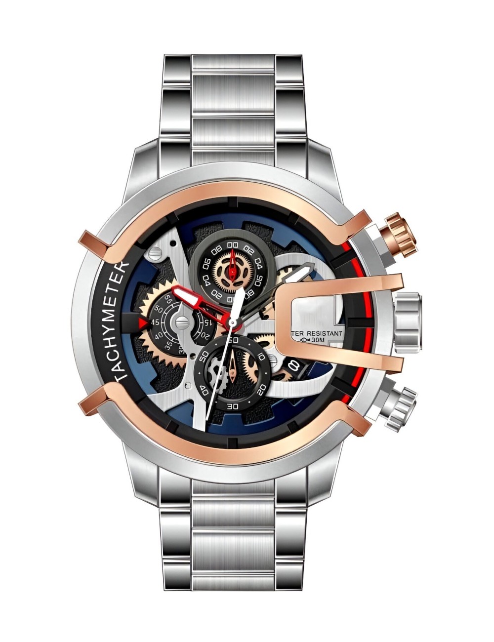 Reloj G-force H3911g Cronografo Funcional Acero + Estuche