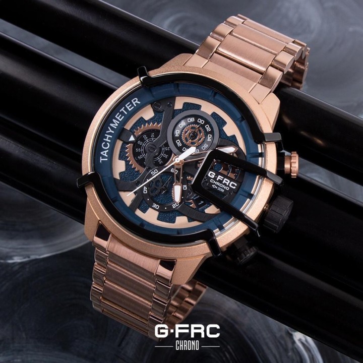 Reloj G-force H3911g Cronografo Funcional Acero + Estuche