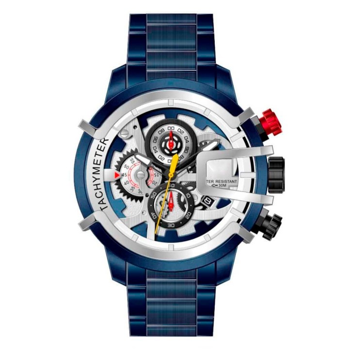 Reloj G-force H3911g Cronografo Funcional Acero + Estuche