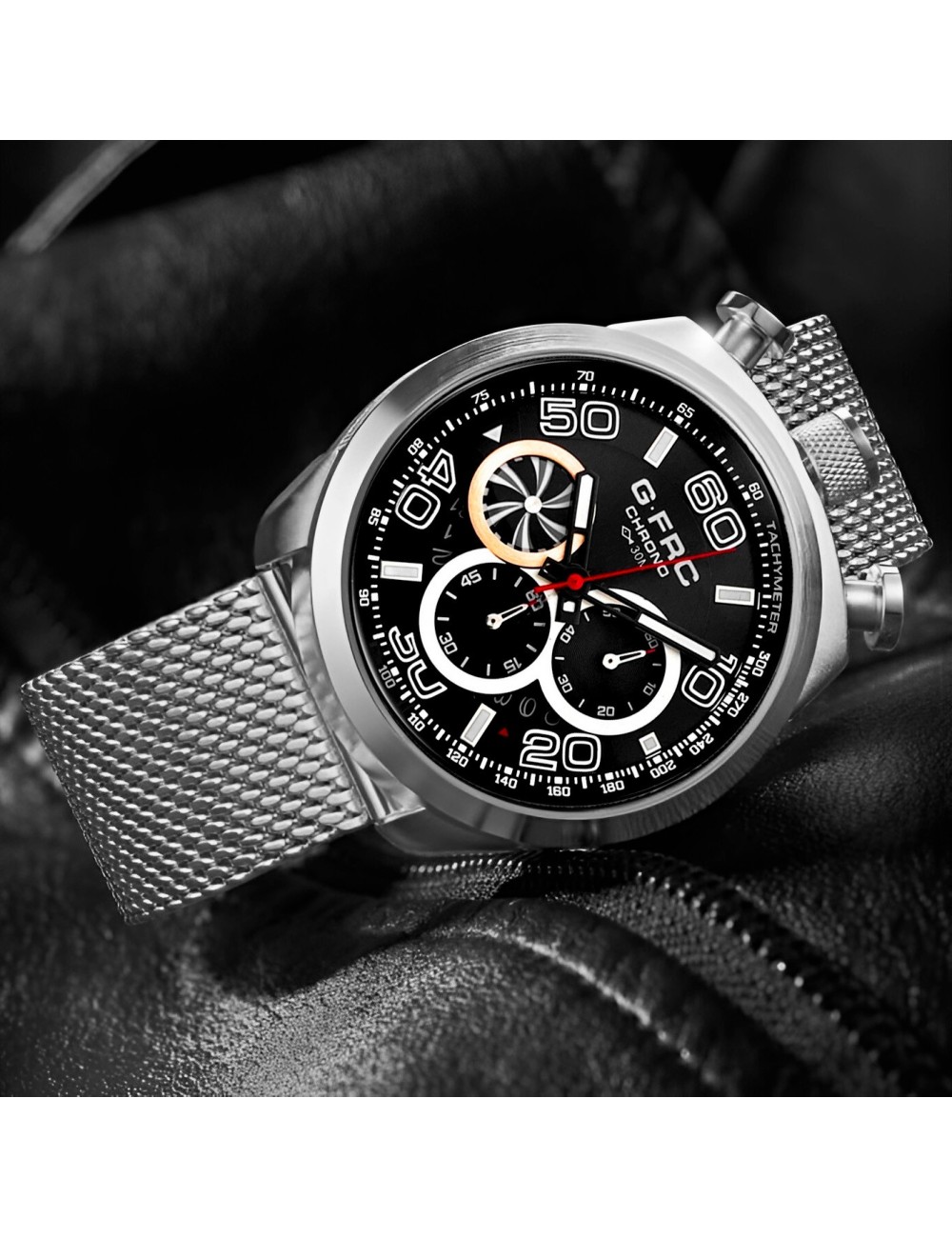 Reloj G-force H3828g Cronografo Funcional Acero + Estuche