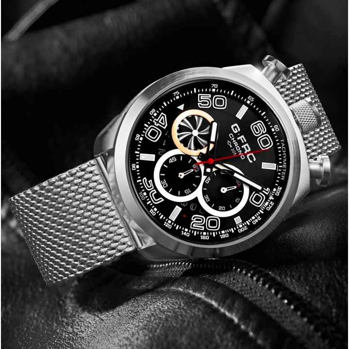 Reloj G-force H3828g Cronografo Funcional Acero + Estuche