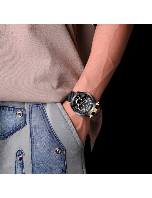 Reloj G-force H3828g Cronografo Funcional Acero + Estuche