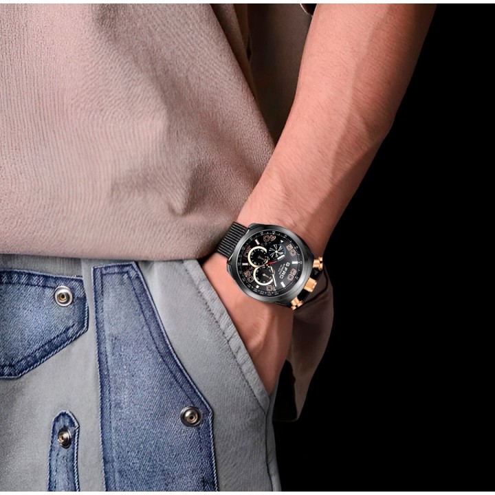 Reloj G-force H3828g Cronografo Funcional Acero + Estuche