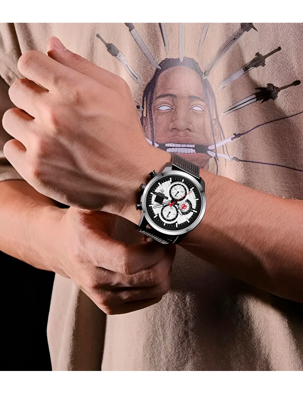 Reloj G-force H3775g Cronografo Funcional Acero + Estuche