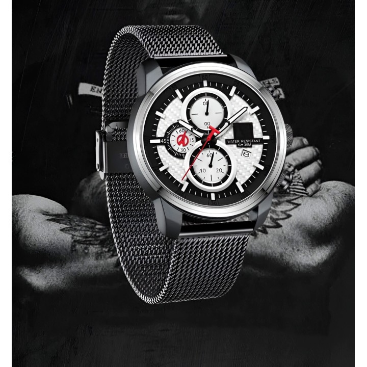 Reloj G-force H3775g Cronografo Funcional Acero + Estuche
