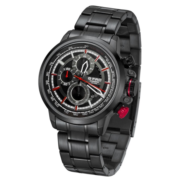 Reloj G-force H3675g Cronografo Funcional Acero + Estuche