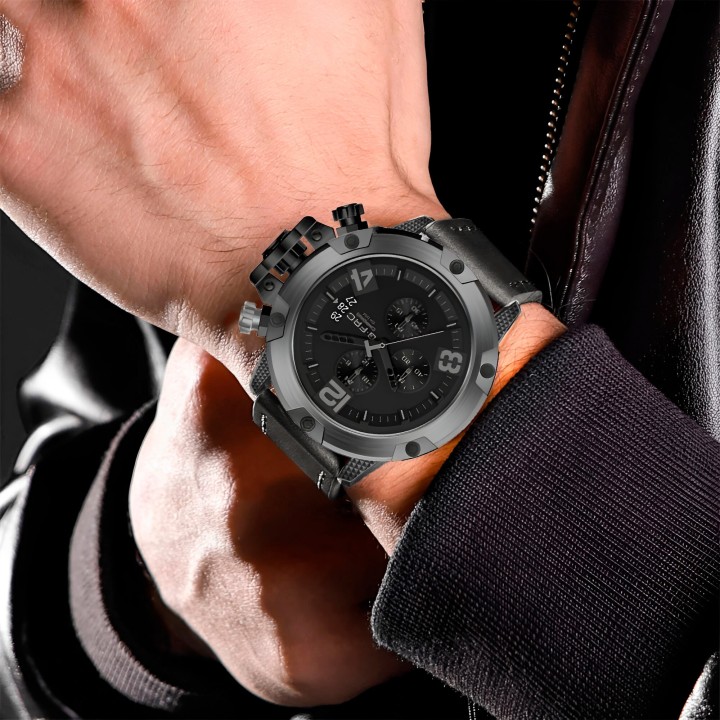 Reloj G-force H3638g Cronografo Funcional Cuero + Estuche