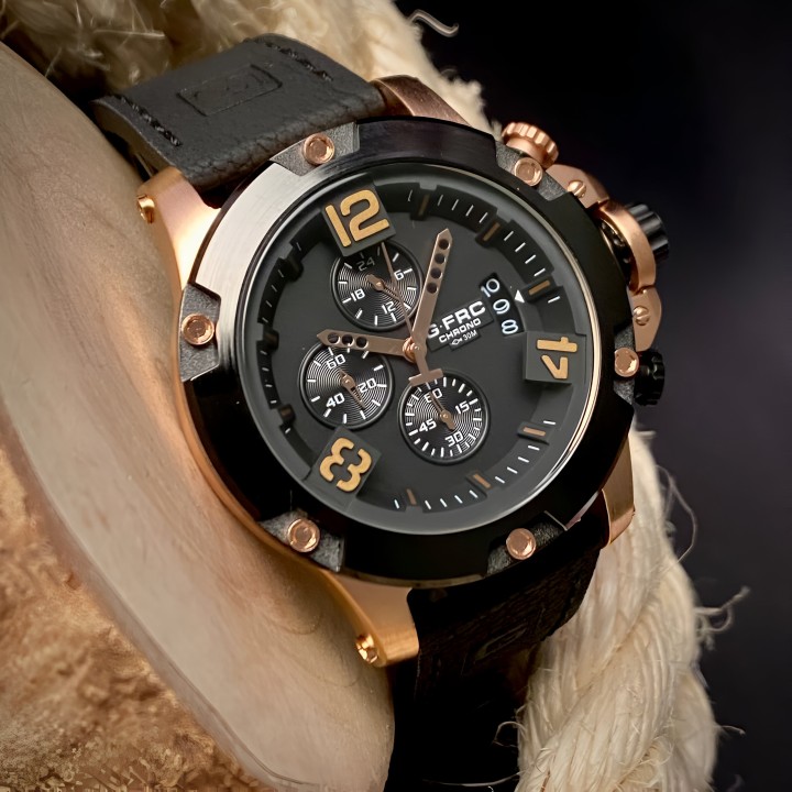 Reloj G-force H3638g Cronografo Funcional Cuero + Estuche