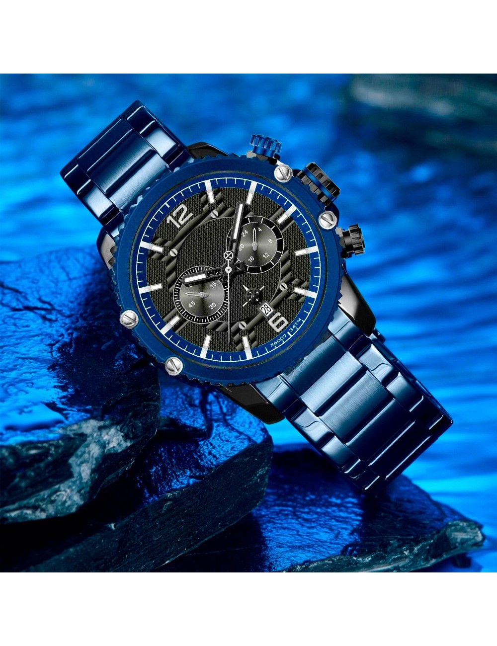 Reloj G-force H3835g Cronografo Funcional Acero + Estuche