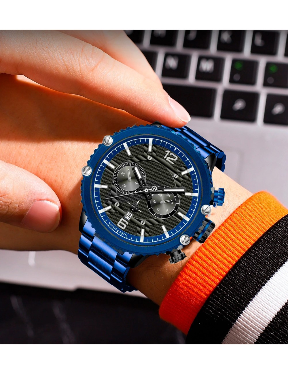 Reloj G-force H3835g Cronografo Funcional Acero + Estuche