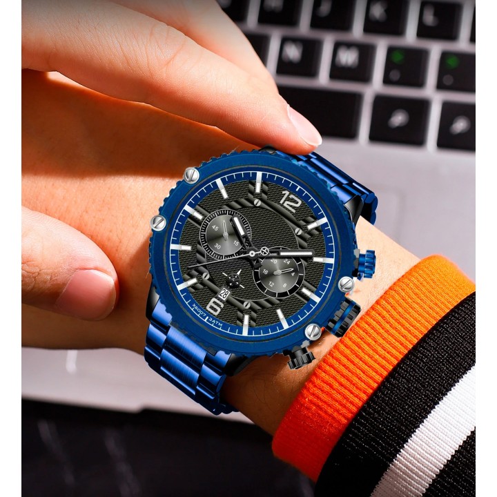 Reloj G-force H3835g Cronografo Funcional Acero + Estuche