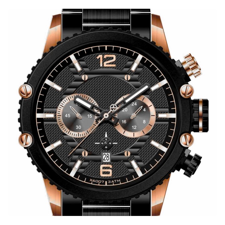 Reloj G-force H3835g Cronografo Funcional Acero + Estuche
