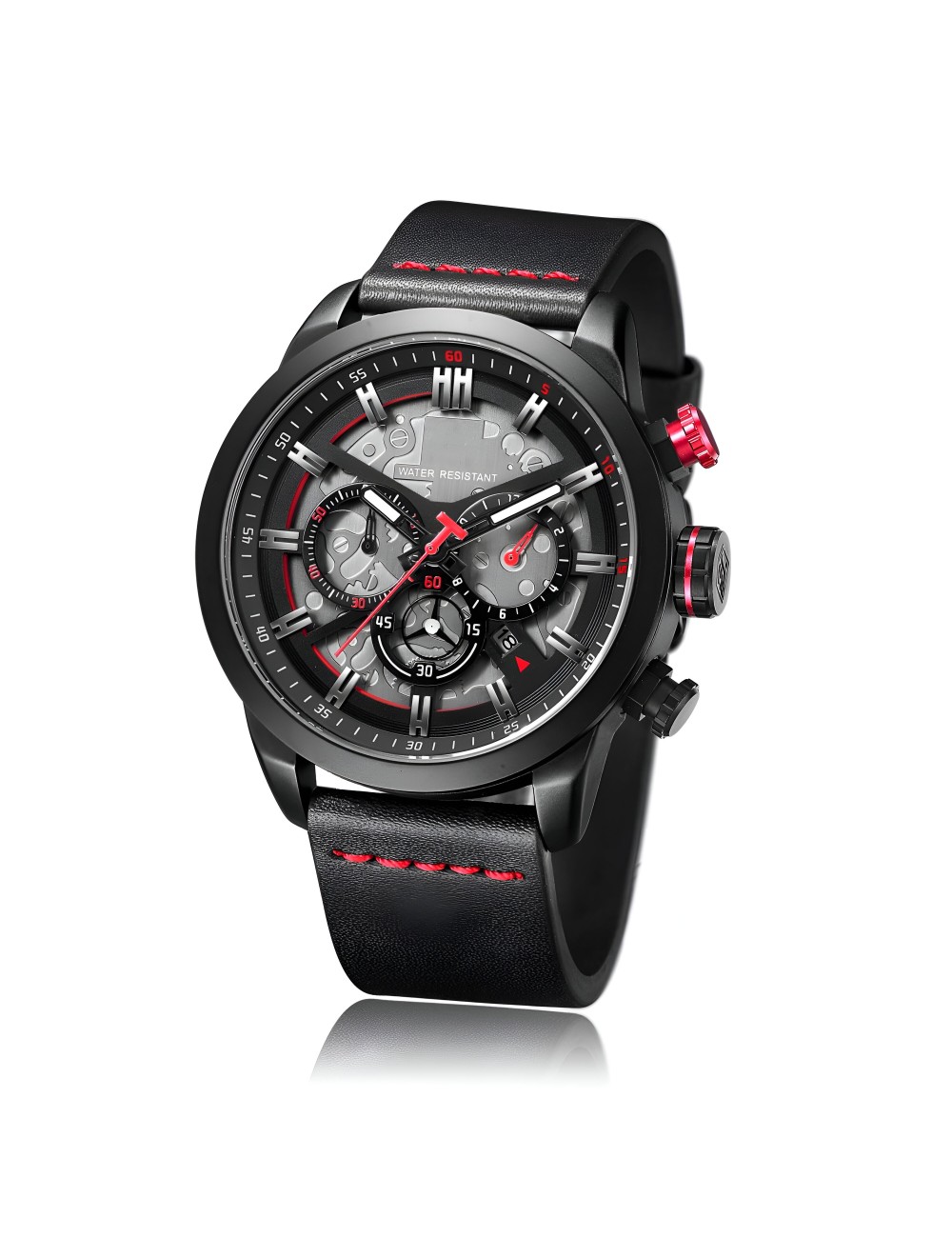 Reloj G-force H3625g Cronografo Funcional Cuero + Estuche