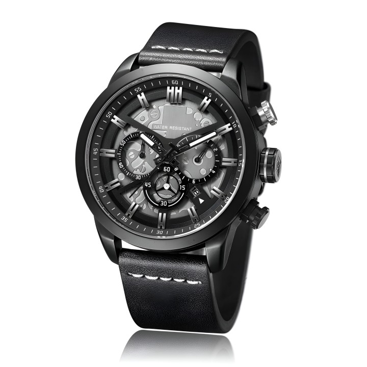 Reloj G-force H3625g Cronografo Funcional Cuero + Estuche