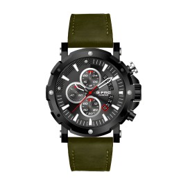 Reloj G-force H3679g Cronografo Funcional Cuero + Estuche