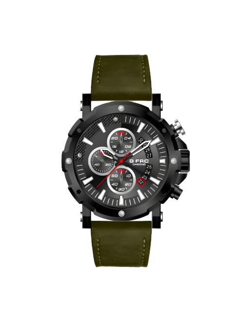 Reloj G-force H3679g Cronografo Funcional Cuero + Estuche