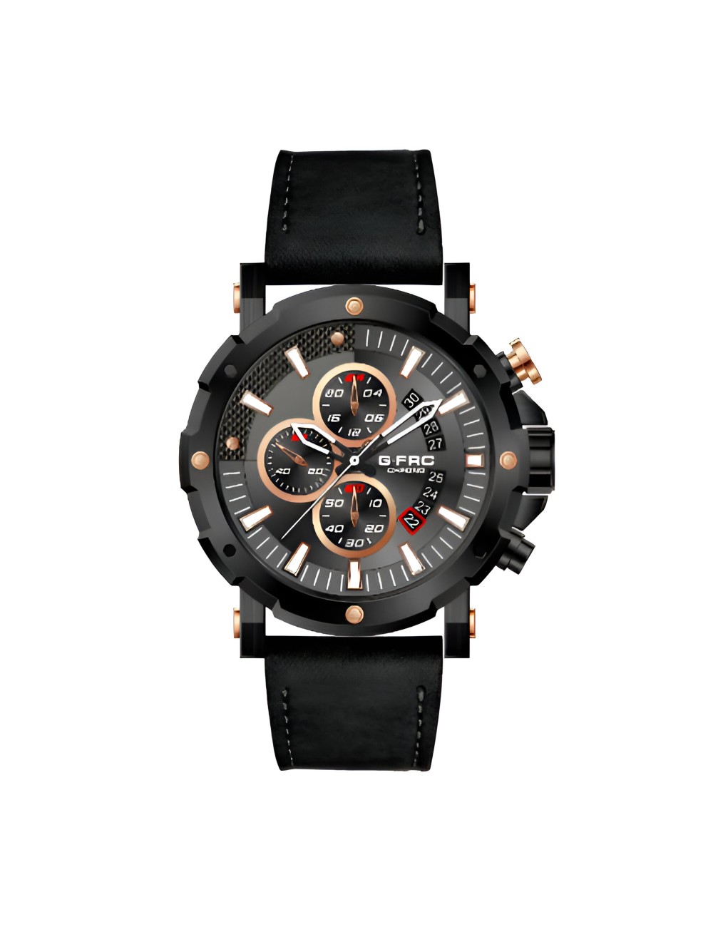 Reloj G-force H3679g Cronografo Funcional Cuero + Estuche