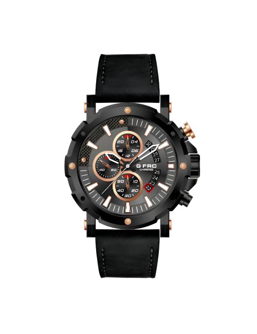 Reloj G-force H3679g Cronografo Funcional Cuero + Estuche