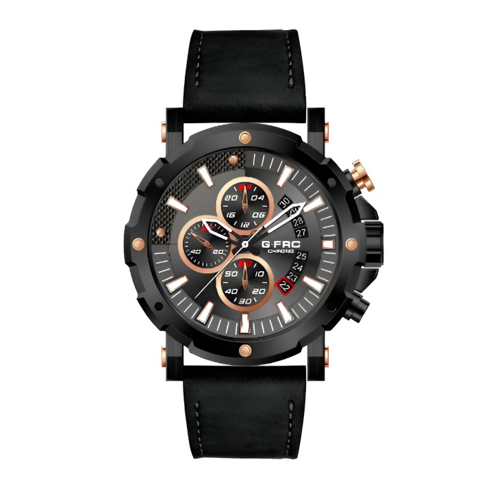 Reloj G-force H3679g Cronografo Funcional Cuero + Estuche