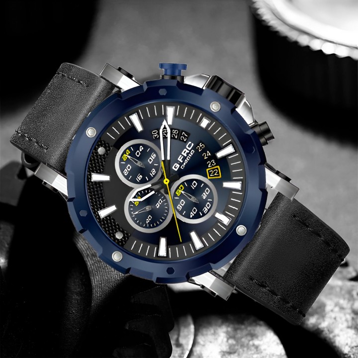 Reloj G-force H3679g Cronografo Funcional Cuero + Estuche