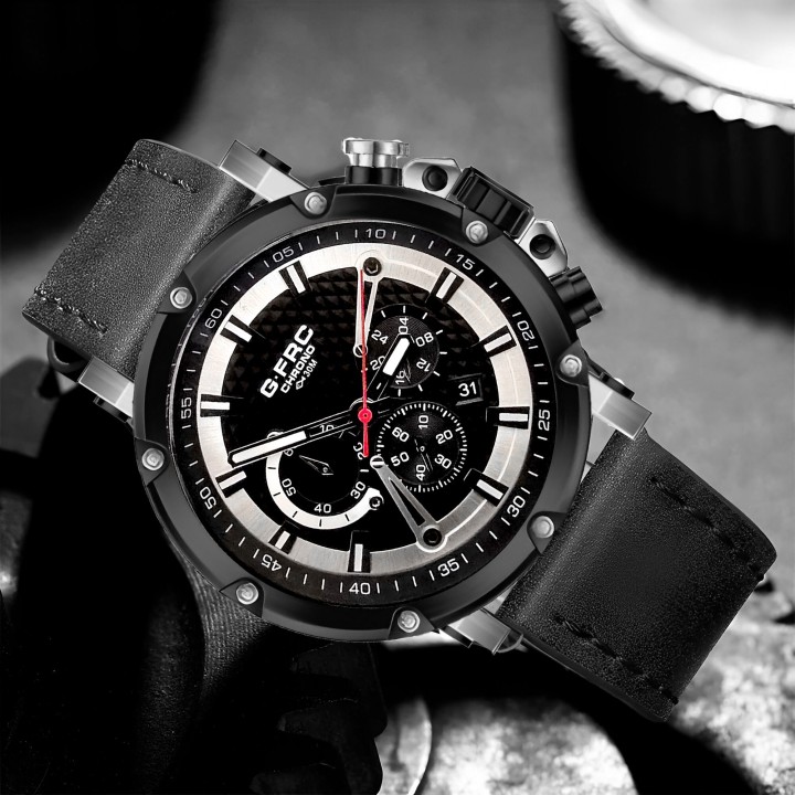Reloj G-force H3833g Cronografo Funcional Cuero + Estuche