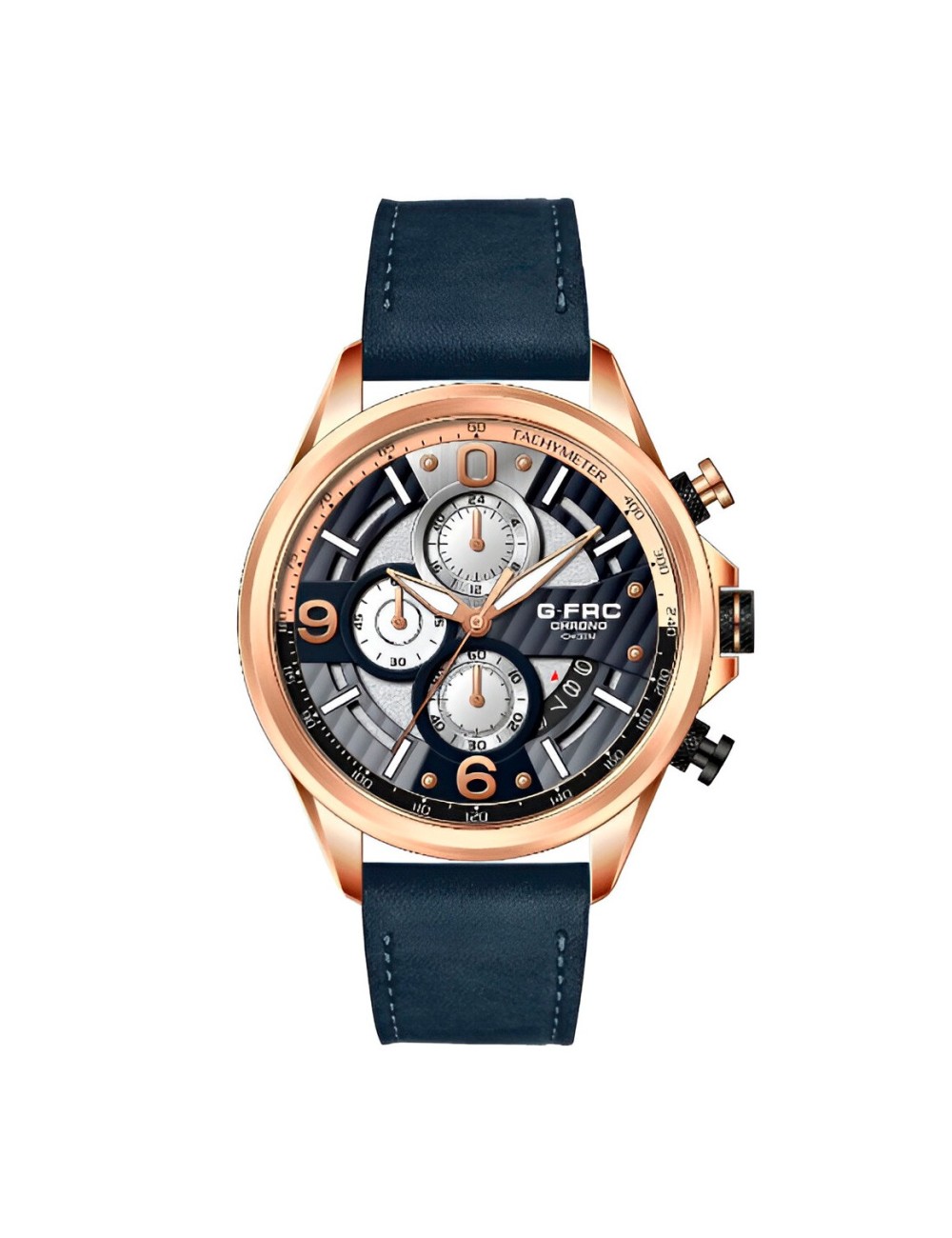 Reloj G-force H3656g Cronografo Funcional Cuero + Estuche