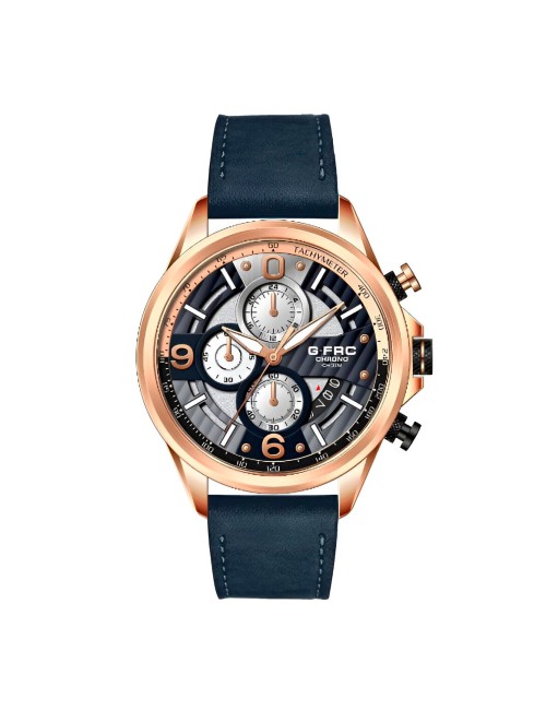 Reloj G-force H3656g Cronografo Funcional Cuero + Estuche