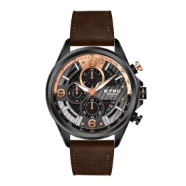 Reloj G-force H3656g Cronografo Funcional Cuero + Estuche