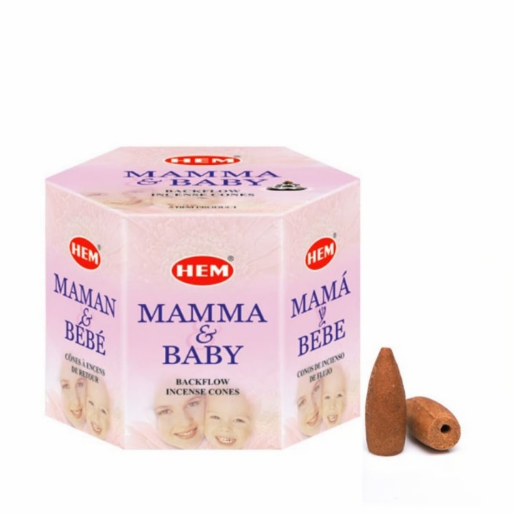 Incienso Hem Cono De Reflujo Aroma Bebe Backflow X 40 Unid