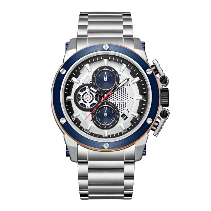 Reloj G-force H3912g Cronografo Funcional Acero + Estuche