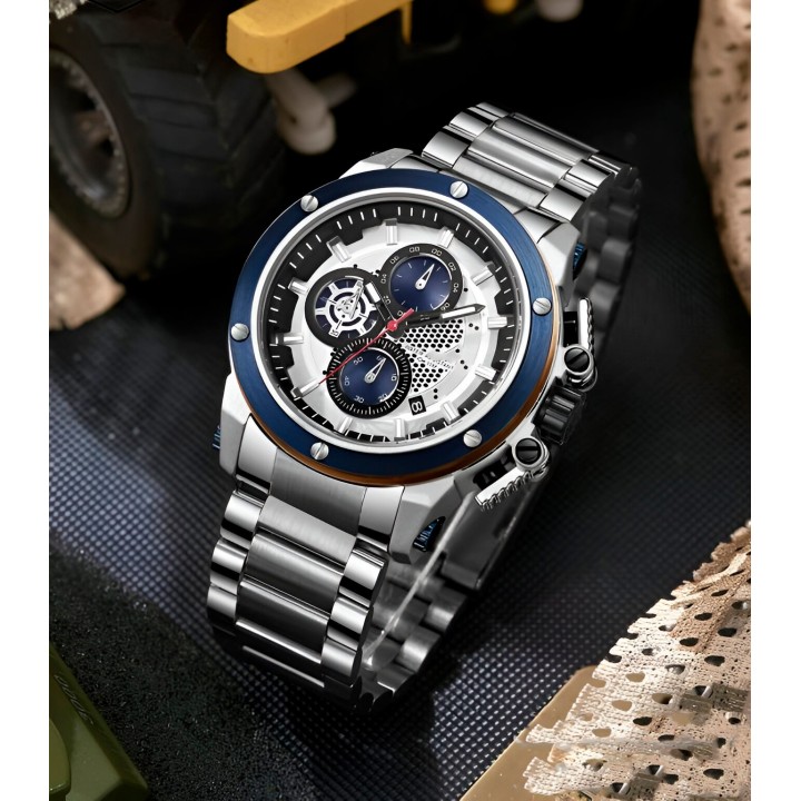 Reloj G-force H3912g Cronografo Funcional Acero + Estuche