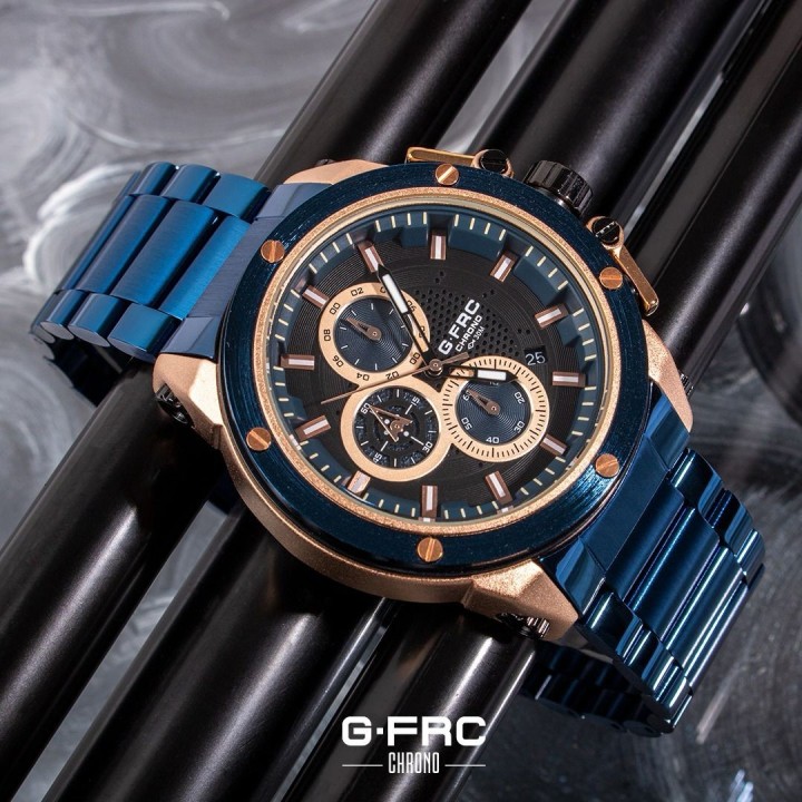 Reloj G-force H3912g Cronografo Funcional Acero + Estuche