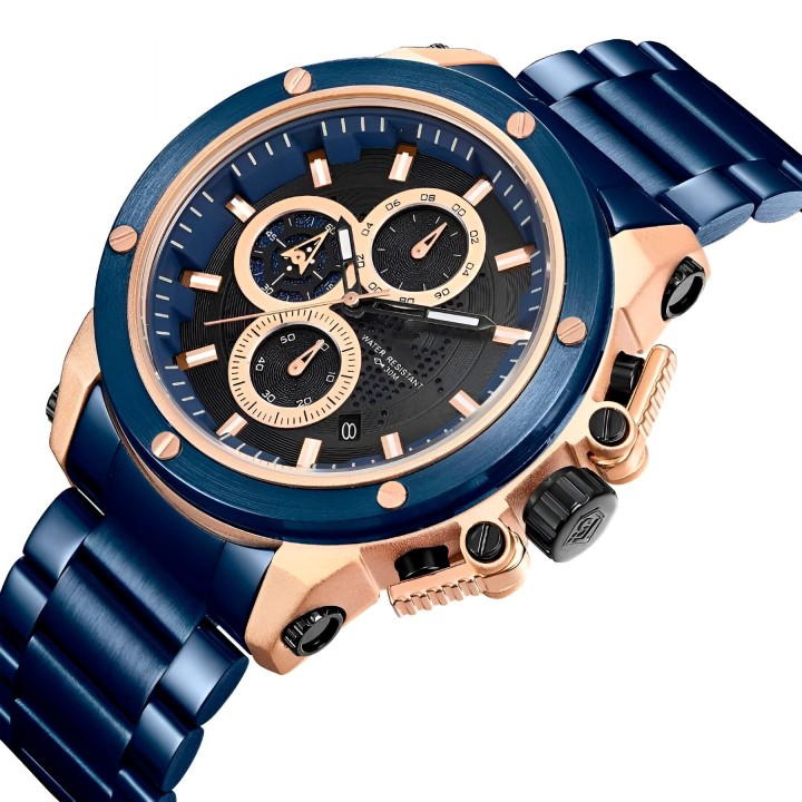 Reloj G-force H3912g Cronografo Funcional Acero + Estuche