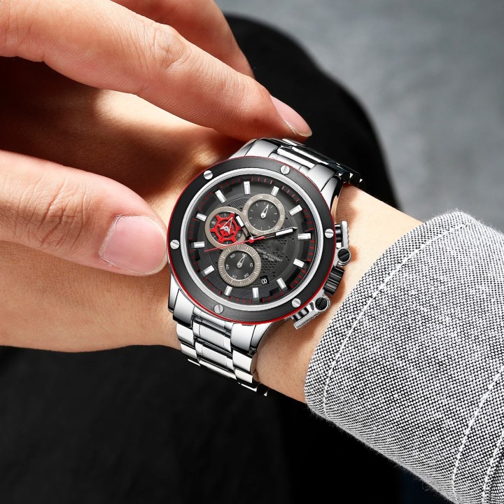 Reloj G-force H3912g Cronografo Funcional Acero + Estuche