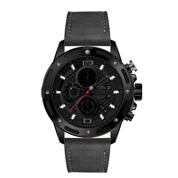 Reloj G-force H3836g Cronografo Funcional Cuero + Estuche