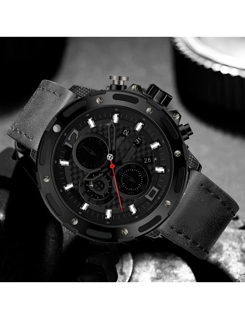 Reloj G-force H3836g Cronografo Funcional Cuero + Estuche