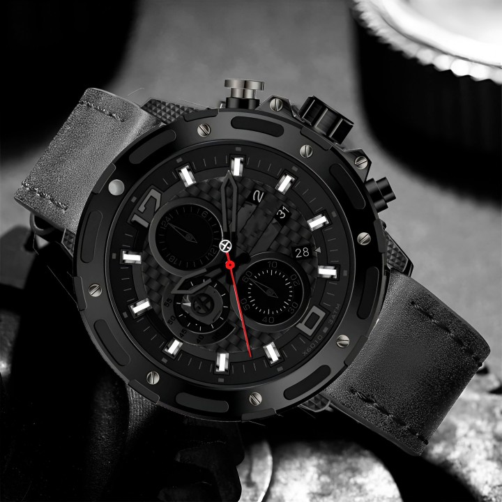 Reloj G-force H3836g Cronografo Funcional Cuero + Estuche