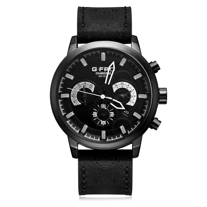 Reloj G-force H3767g Cronografo Funcional Cuero + Estuche