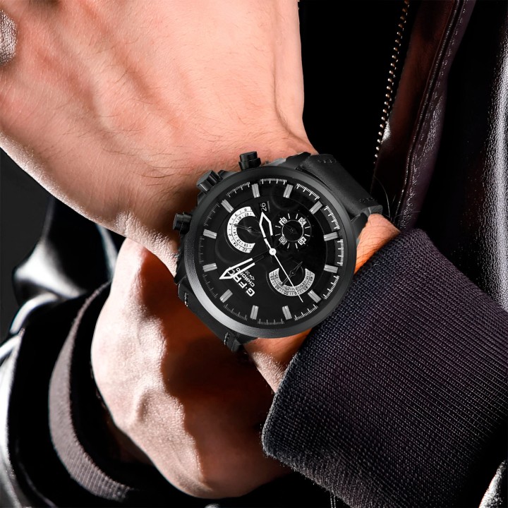 Reloj G-force H3767g Cronografo Funcional Cuero + Estuche