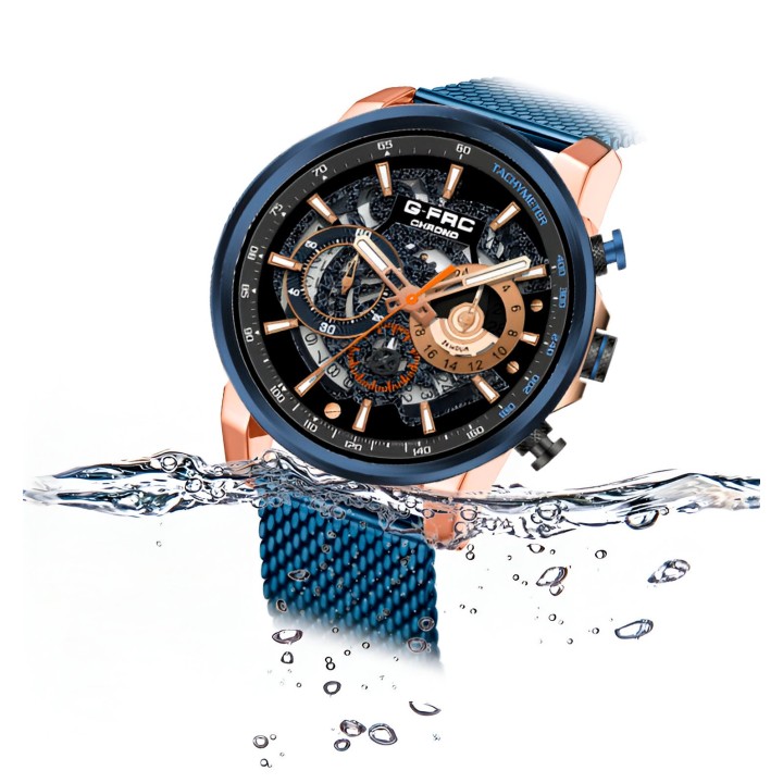 Reloj G-force H3718g Cronografo Funcional Acero + Estuche
