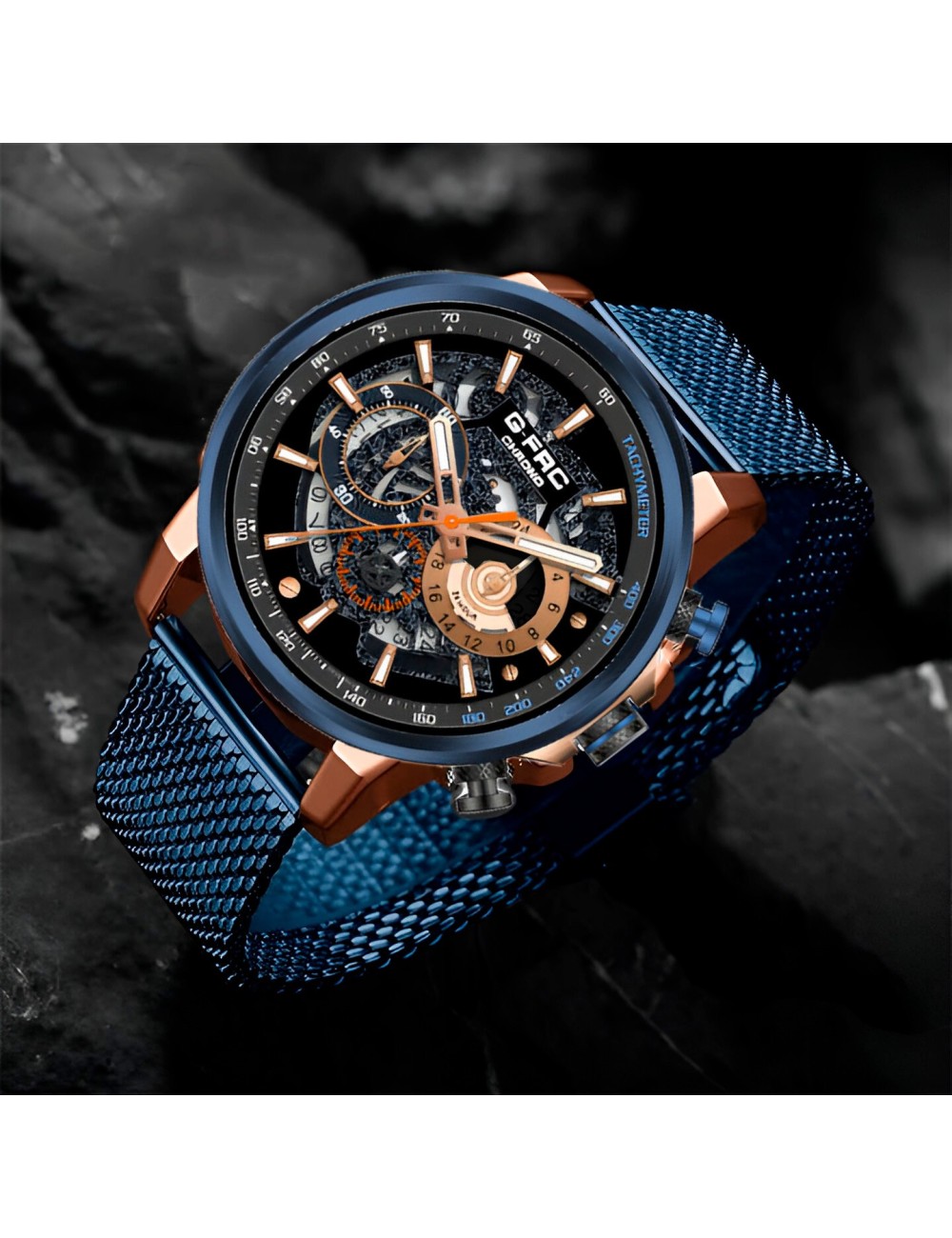Reloj G-force H3718g Cronografo Funcional Acero + Estuche