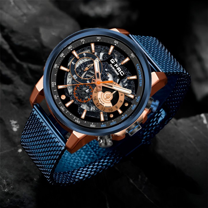 Reloj G-force H3718g Cronografo Funcional Acero + Estuche